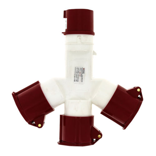 EKF Розетка трехлучевая 1013-214 3Р+РЕ 16А 380В IP44 (ps-1013-214-16-380) фото 3