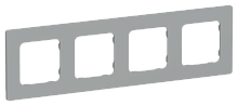 FLITE CLASSIC Рамка 4-местная  серый (FI-M42-32-20-K03)