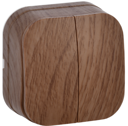 IEK GLORY Выключатель двухклавишный наружный дуб 10А (EVH20-K24-10)