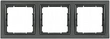 IEK РУ-3-БА Рамка трехместная квадратная BOLERO Q1 антрацит IEK  (EMB32-K95-Q1)