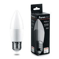 FERON Лампа светодиодная LED 7.5вт Е27 белый матовая свеча FERON .PRO OSRAM (LB-1307) (38057)