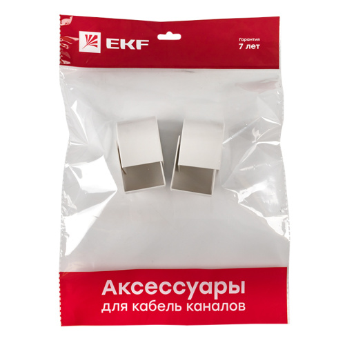EKF Заглушка  (40х40)  (4 шт) Plast Белый (ecw-40-40x4) фото 3