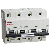 EKF Выключатель автоматический четырехполюсный 16А D ВА47-100 10кА (mcb47100-4-16D)
