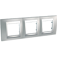 SCHNEIDER ELECTRIC UNICAtop Рамка 3 поста матовый хром/алюмний (MGU66.006.038)