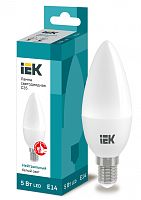 IEK Лампа светодиодная LED 5вт E14 белый матовая свеча ECO (LLE-C35-5-230-40-E14)