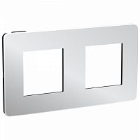 SCHNEIDER ELECTRIC Рамка UNICA STUDIO двухпостовая хром/антрацит (NU280456)