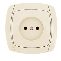 EKF Париж Розетка без заземления 10А бежевая (ESR10-022-20)