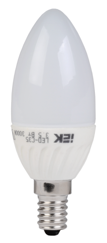 IEK Лампа светодиодная LED 3.5вт E14 белый матовая свеча (LL-C35-4-230-40-E14-FR)