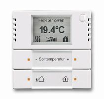 ABB Терморегулятор комнатный с дисплеем FM альпийский белый (6134-0-0248)