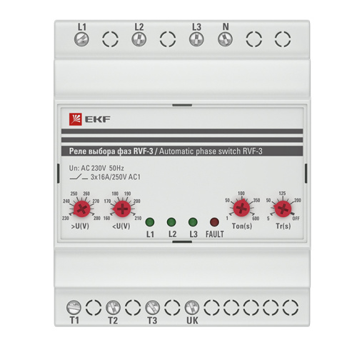 EKF Реле выбора фаз РВФ-3 PROxima (RVF-3) фото 2 EKF Реле выбора фаз РВФ-3 PROxima (RVF-3) фото 2