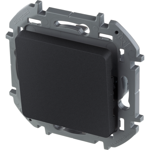 LEGRAND INSPIRIA Переключатель одноклавишный   для скрытого монтажа, цвет "Антрацит", номинальный ток 10 А, напряжение ~250В (673653) фото 7