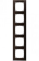 SCHNEIDER ELECTRIC M-Pure Decor Рамка 5 постов венге/алюминий (MTN4050-3671)
