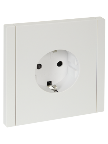 IEK FORTE&PIANO Розетка 1-местная с заземлением с защитными шторками винтовое крепление 16А FP215 белый  (FP-R14-16-K01)