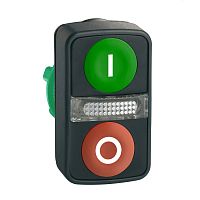 SCHNEIDER ELECTRIC Головка кнопки двойная с маркировкой + LED (ZB5AW7A3741)