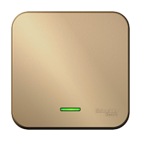 SCHNEIDER ELECTRIC Выключатель BLANCA одноклавишный наружный  (схема 1) с подсветкой 10A 250B титан (BLNVA101104)