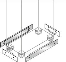 ABB Фланец цоколя 100х800мм нержавеющая сталь  (2шт)  (ZN8010X)