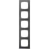 SCHNEIDER ELECTRIC M-Pure Decor Рамка 5 постов сланец/алюминий (MTN4050-3669)