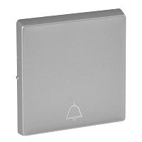LEGRAND Valena LIFE Лицевая панель для кнопочного выключателя символ Звонок алюминий (755012 )