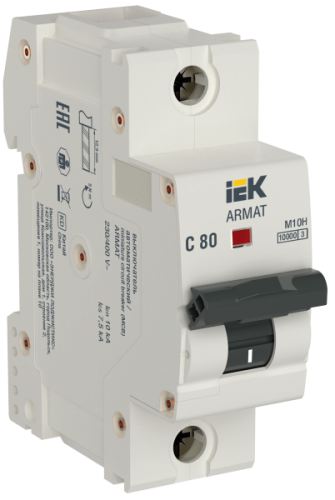 IEK ARMAT Автоматический выключатель M10H 1P C 80A  (AR-M10H-1-C080) IEK ARMAT Автоматический выключатель M10H 1P C 80A  (AR-M10H-1-C080)