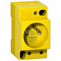 SCHNEIDER ELECTRIC Щиток розеточный PC DIN 2П+T 16A 250В красный (15324)