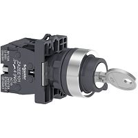 SCHNEIDER ELECTRIC Переключатель с ключом 2 позиции левый и правый с фиксацией 2НО (XA2EG43)