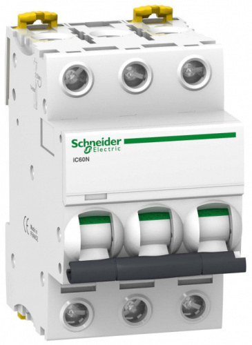 SCHNEIDER ELECTRIC Выключатель автоматический трехполюсный 10А D iC60N 6кА (A9F75310)