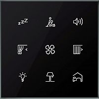 SCHNEIDER ELECTRIC ОБРАЗЕЦ Стеклянный сенсорный выключатель GTP, 9 кнопок (LSSMBU09NS)