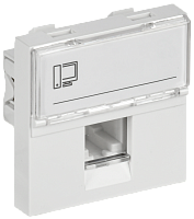 IEK PRIMER РКИ-20-00-П-6 Розетка компьютерная RJ45 UTP кат.6 (2 модуля) белая  (PR-KK40D-RI-0-2-1C06U-K01)