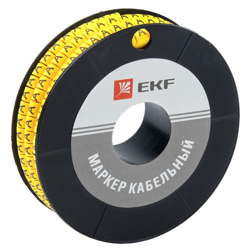 EKF Маркер кабельный 4.0кв.мм A  (500ед)  (ЕС-2) (plc-KM-4-A)