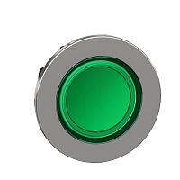 SCHNEIDER ELECTRIC Головка кнопки 22мм, зеленая, с подсветкой, с задержкой, утопленная, заподлицо, металл (ZB4FW333)