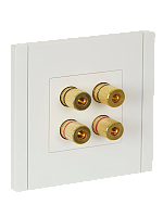 IEK FORTE&PIANO Аудиорозетка 4-местная FP239 белый  (FP-S40-K01)