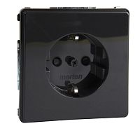 SCHNEIDER ELECTRIC Механизм розетки Schuko со шторками антрацит (MTN2300-7214)