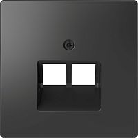 SCHNEIDER ELECTRIC Накладка центральная D-Life для розетки двойной RJ45 антрацит SD (MTN4522-6034)