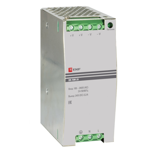 EKF Блок питания 24В DR-75W-24 PROxima (dr-75w-24)