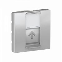 SCHNEIDER ELECTRIC Панель лицевая UNICA MODULAR RJ45 одиночная без коннектора 2 модуля алюминий (NU941130)