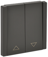 IEK FORTE&PIANO Выключатель жалюзи 10А FP311 серый  (FP-V15-0-10-1-K03)