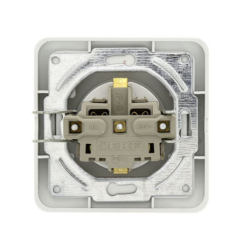EKF Лондон Розетка с заземлением 16А белая (EER16-028-10) фото 3