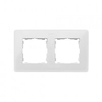 SIMON Рамка декоративная, 2 поста, Original, S82 Detail, белый-алюминий, 8200620-230 (8200620-230)