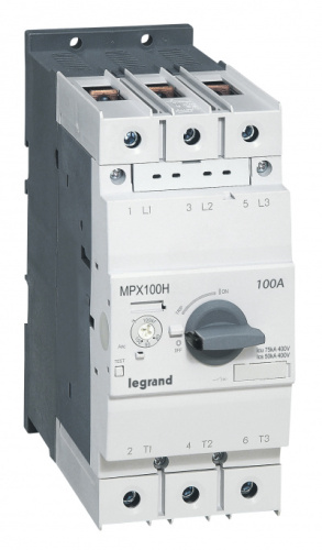 LEGRAND Выключатель автоматический для защиты электродвигателей MPX3 100H 17A 100kA (417370 )