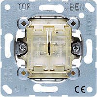 JUNG Переключатель самовозвратный 2-клавишный.  (проходной) Механизм. 10A 250V (509TU)