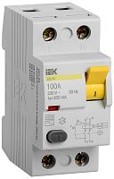 IEK Выключатель дифференциального тока (УЗО) ВД1-63 2Р 100А 300мА (MDV10-2-100-300)