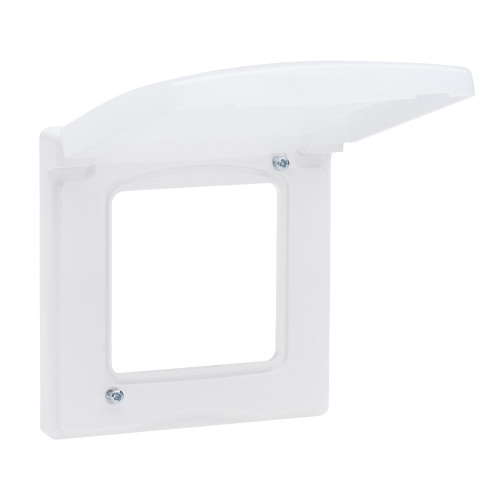 LEGRAND INSPIRIA Рамка с защитной крышкой IP44 IK 07   для скрытого монтажа 1 механизма  , степень пылевлагозащиты IP44, степень ударопрочности IK07, цвет &quot;Белый&quot; (673920) фото 3