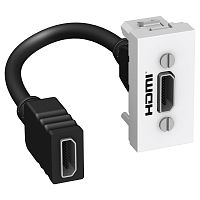 SCHNEIDER ELECTRIC Розетка HDMI белая (ALB44373)