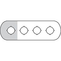 ABB Шильдик MA6-1008  (4 места  (1 желт)) для пластикового кнопочногопоста (1SFA611930R1008)