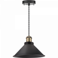 NAVIGATOR Светильник с плафоном провод 1.5м Е27 декор черный/бронза (61536 NIL-WF02) (20666)
