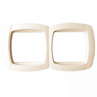 EKF Париж Рамка 2 поста горизонтальная бежевая (ESM-G-302-20)