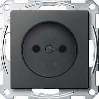 SCHNEIDER ELECTRIC Механизм розетки без заземляющего контакта антрацит (MTN2000-0414)