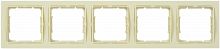 IEK РУ-5-БК Рамка пятиместная квадратная BOLERO Q1 кремовый IEK  (EMB52-K33-Q1)