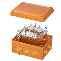 DKC Коробка пластиковая FS с кабельными вводами и клеммникамиIP55,240х190х90мм,8р, 450V,20A,10мм.кв, не (FSK41810)