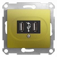 SCHNEIDER ELECTRIC GLOSSA USB Розетка фисташковый (GSL001032)